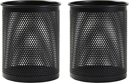 Comix Pen Holder Desk Organizer, Wire Mesh Pencil Cup with Foam Pad and Non-Slip Bottom Office Supplies Desk Accessories for Home Office School, 1 Pack