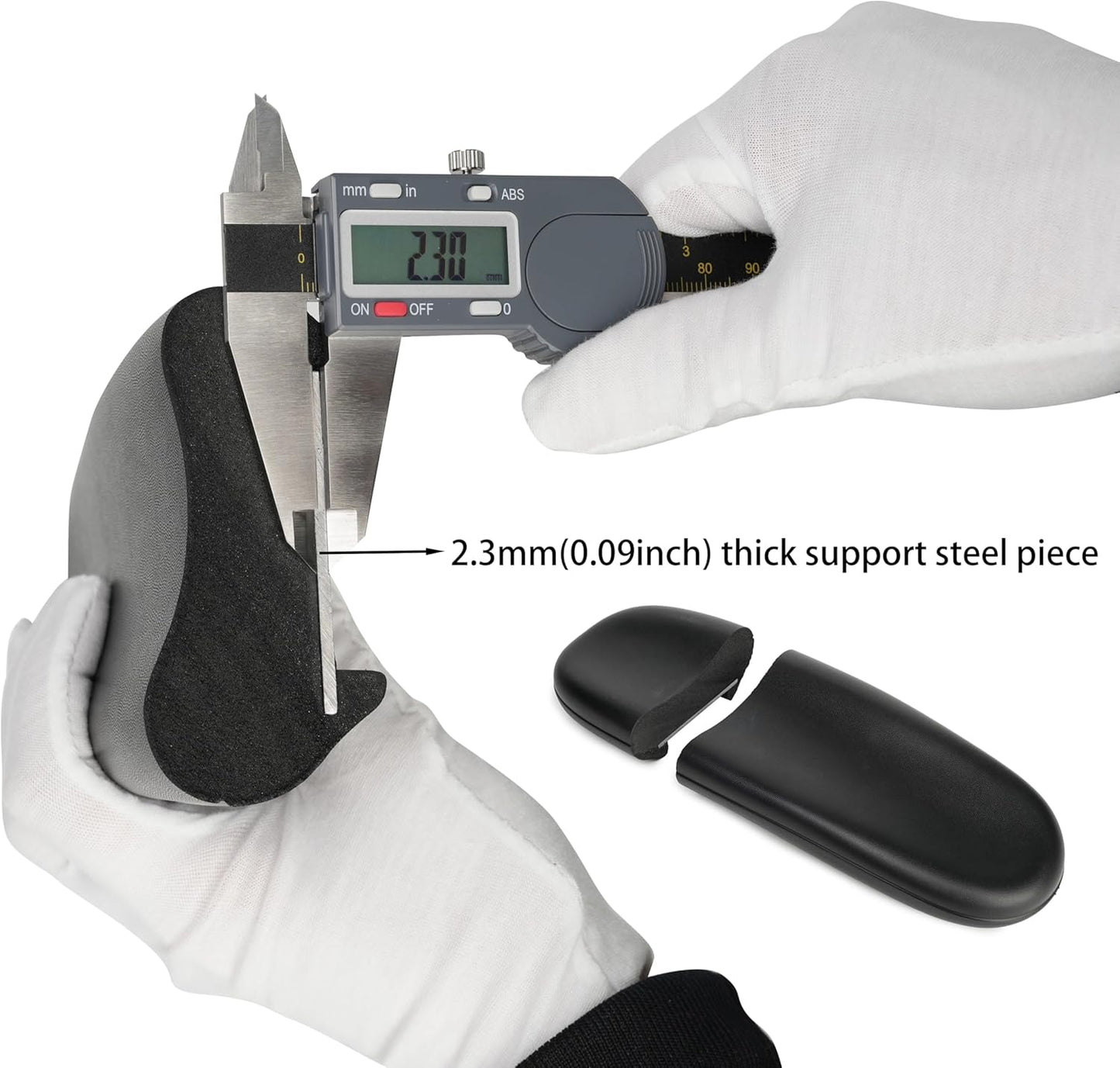 Office Chair Replacement Armrest Arm Pads Caps Univeral 4" 5.5" Mounting Hole 1 Pair, MingYi.Office