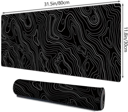 Galdas Mouse Pad For Gaming,Forest Background Pattern XXL XL Large Mouse Mat Long Extended MousePad Desk Mat Non-Slip Rubber Mice Pads Stitched Edges Thin (31.5 x 11.8 x 0.12 Inches) Tree