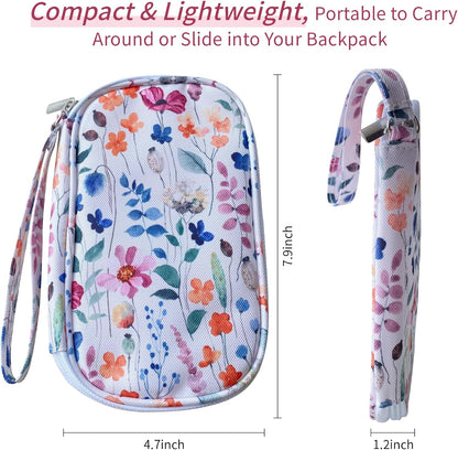 Electronics Organizer Travel Case, Cable Organizer Travel Essentials Tech Pouch,Suitable for Charger, Cable, Phone，Flash Drive,Bohemian leaves