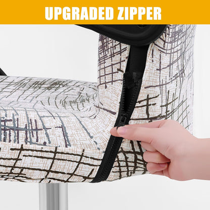 Smiry Stretch Printed Office Chair Armrest Covers, 2 Pcs Soft Fit Removable Washable Computer Desk Chair Arm Covers Protector, Black