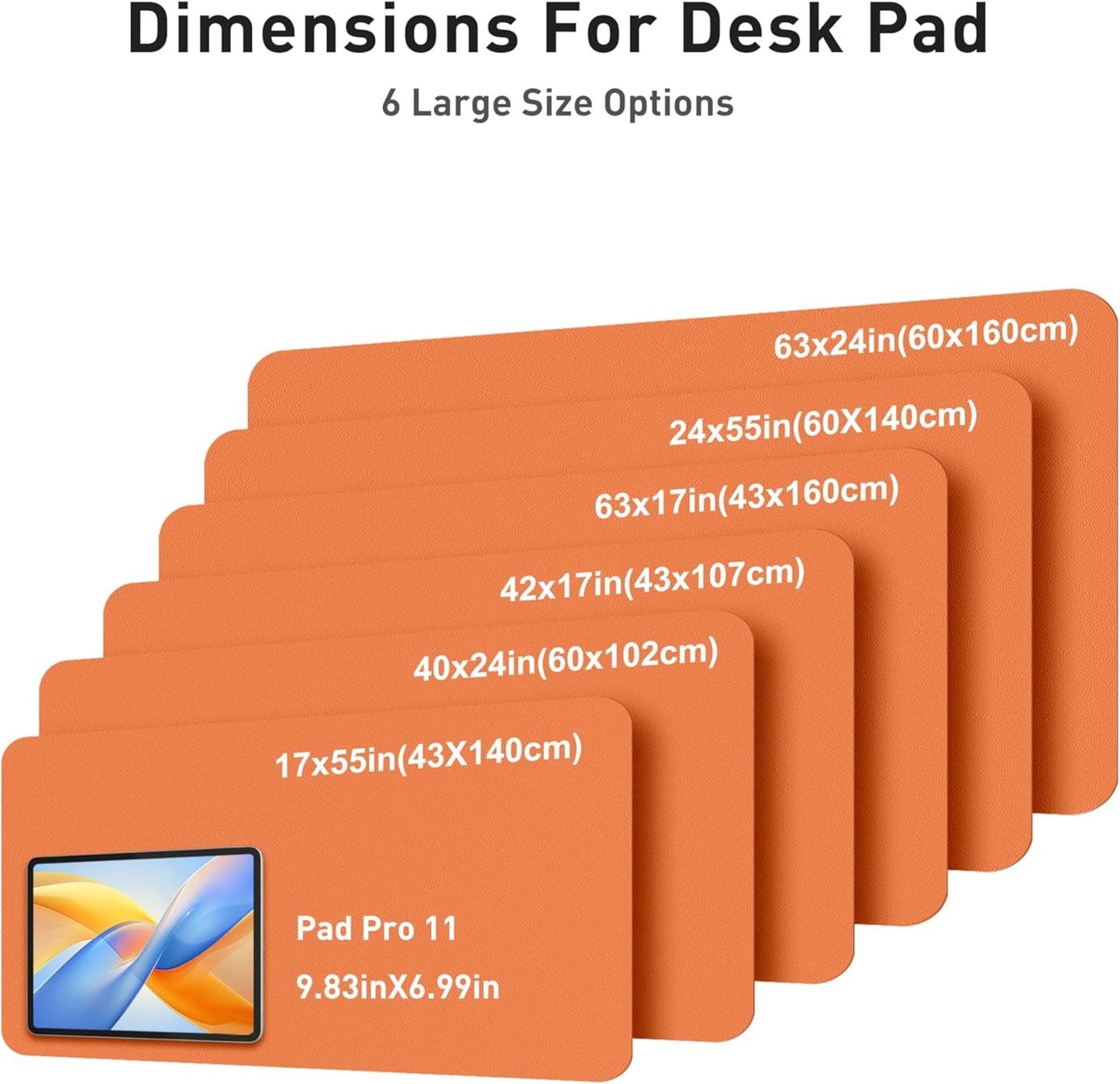 Aothia Non-Slip PU Leather Waterproof Laptop Desk Pad Protector, Blotter Mat, Writing and Mouse Pad for Office & Home, Beige, 23.6" x 13.7" - Colors A