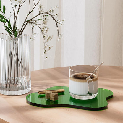 Acrylic Coaster Decorative Plates, Irregular Bar Drink Coaster, Clear Cloud Shape Coffee Cup Coaster, Perfect for Tabletop Protection and Accessories Display.(Gold)