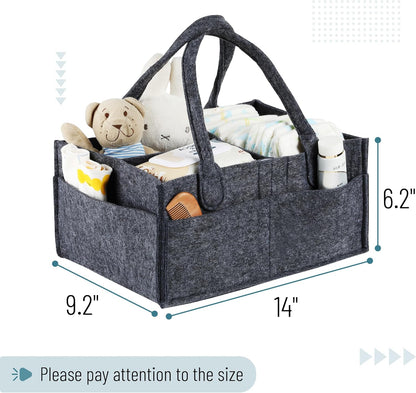 Mr. Pen- Baby Diaper Caddy Organizer, Gray, Medium, Nursery Storage Bin and Car Organizer for Diapers and Baby Wipes
