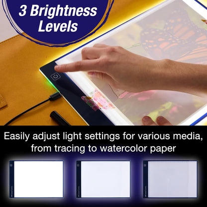 Faber-Castell LED Light Tracing Board: Adjustable Light Up Drawing Board, LED Drawing Pad, Tracing Light Box, Light Pad & Board for Artists, Hobbyists & Adults