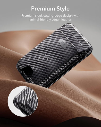 ESR Geo for MagSafe Wallet with Full Find My Functionality, RFID Blocking, 5 Cards Holder for Phone Case, Strong Magnetic Wallet for iPhone 17e/17/16/15/14/13/12 Series, Not for 13/12 Mini, Black