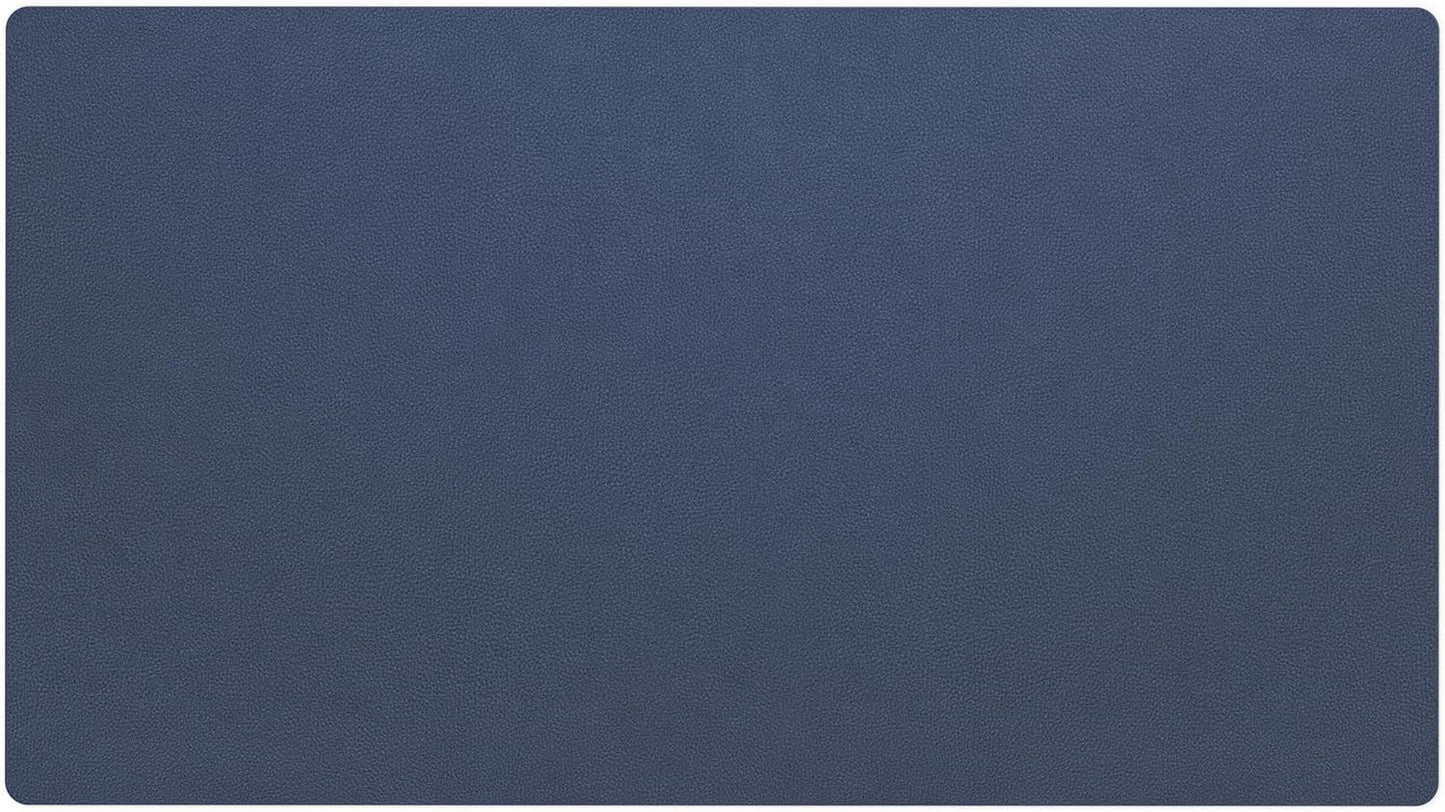 Nekmit Leather Desk Blotter Pad 17 x 12 Inches, Flat, Non-Slip, Waterproof, Black