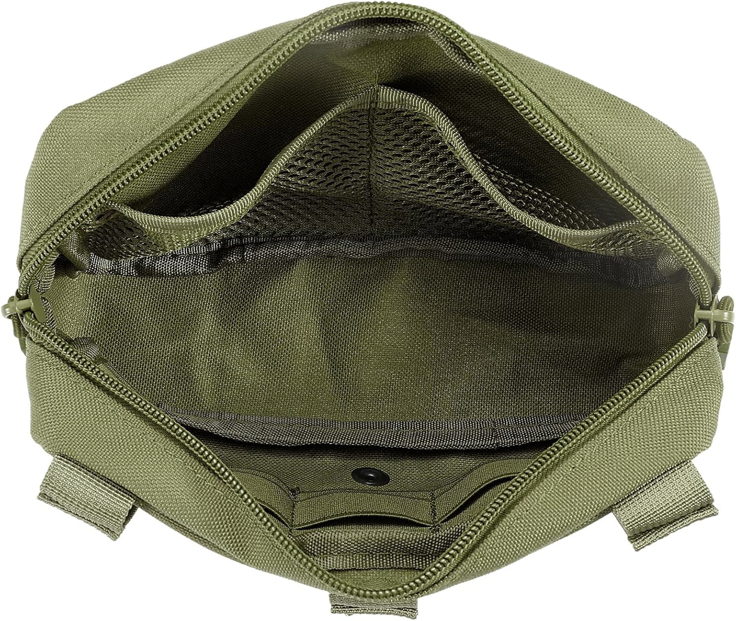 FRTKK Tactical Molle Admin Pouch Utility Laser Cut EDC Tool Pouch Bag Horizontal Modular Pouches Include US Flag Patch and Keychain