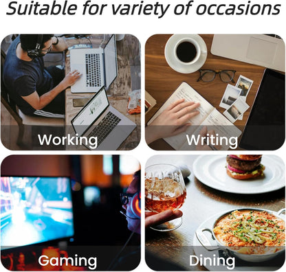 Desk Pad Mat Dual-Sided Natural Cork and PU Leather Non-Slip Water-Resistant Desk Matt for Desktop