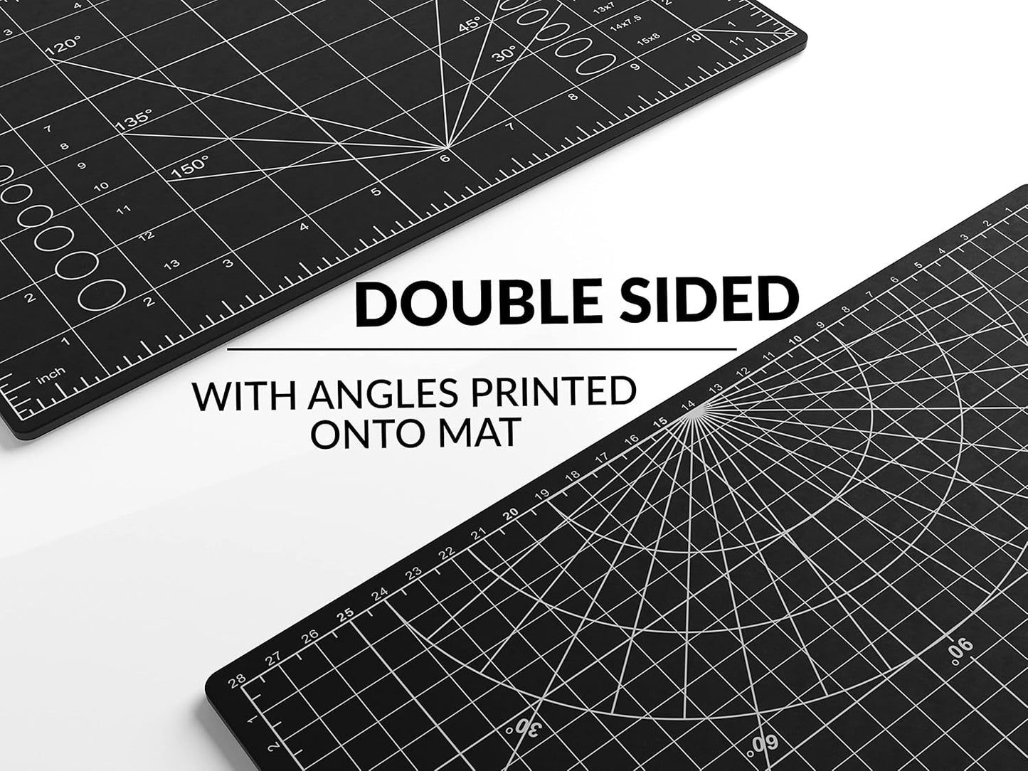 XNM Premium Self Healing Cutting Mat - 18 Inches by 24 inches - A2, 3 Layer Quality PVC Construction - Dual Sided, Imperial and Metric Grid Lines - Perfect for Cutting, Sewing, and Crafts
