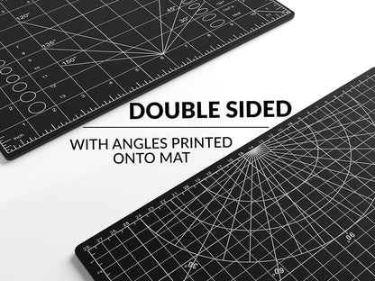 XNM Premium Self Healing Cutting Mat - 18 Inches by 24 inches - A2, 3 Layer Quality PVC Construction - Dual Sided, Imperial and Metric Grid Lines - Perfect for Cutting, Sewing, and Crafts