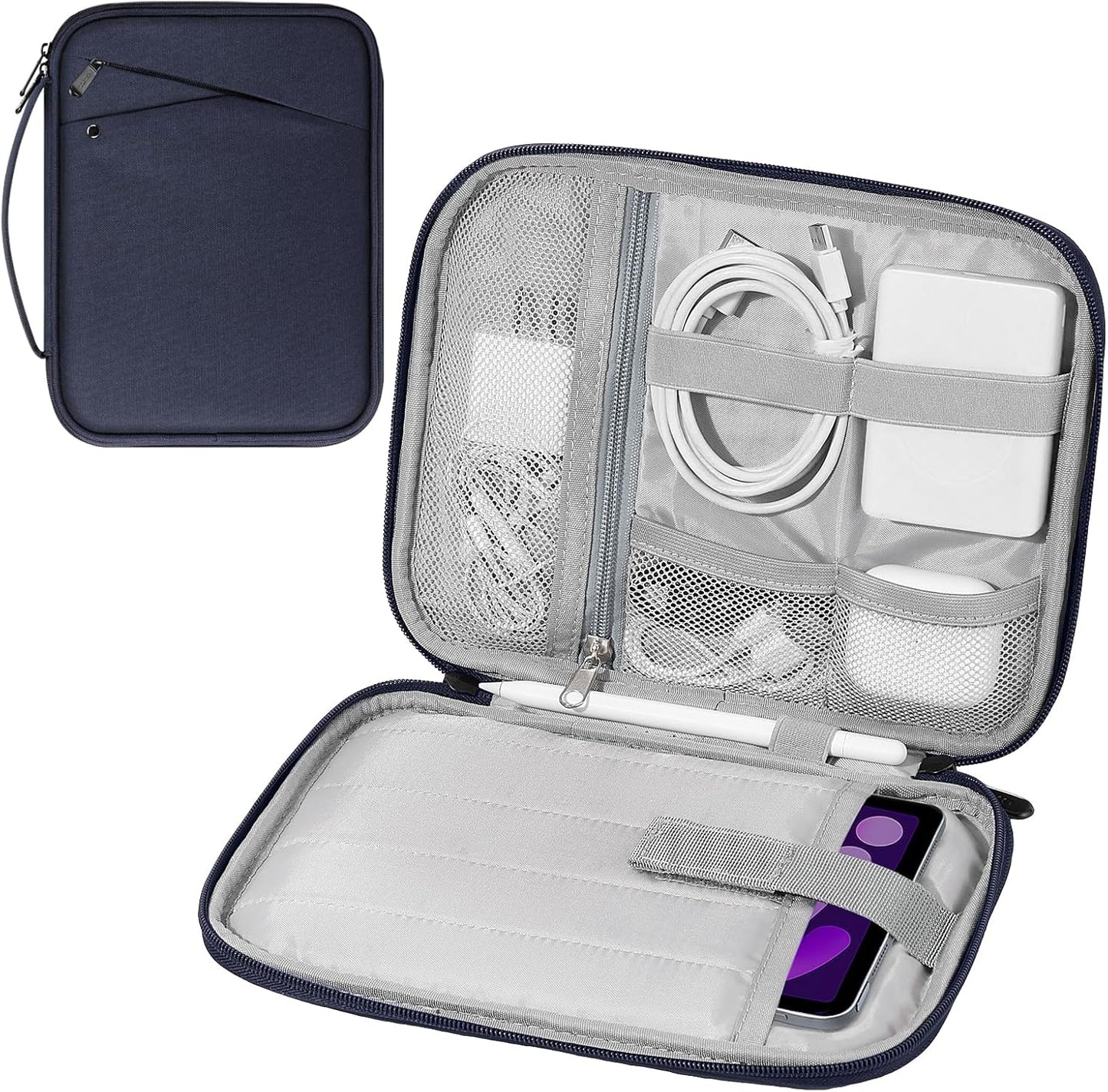 MoKo 9-11 Inch Tablet Sleeve Carrying Case with Handle, Padded Protective Travel Bag for New 11-inch iPad Air 4 2026/Pro M5/ A16, iPad 10th/Air 5/4th 10.9, i-Pad 9/8th 10.2,Tab S9/S8 11, Black