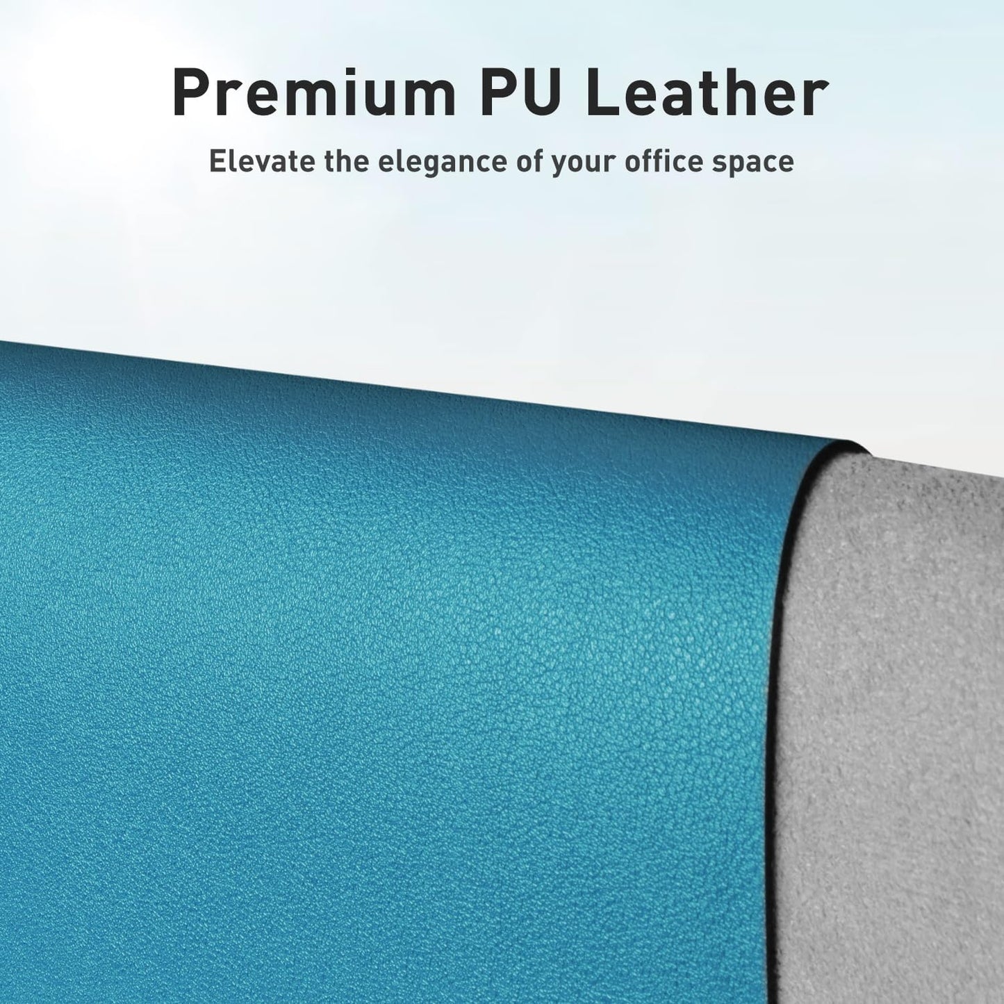Aothia Leather Desk Pad Protector, Mouse Pad, Office Desk Mat, Non-Slip PU Leather Desk Blotter, Laptop Desk Pad, Waterproof Desk Writing Pad for Office and Home (Black,36" x 17") - Colors B