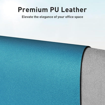 Aothia Leather Desk Pad Protector, Mouse Pad, Office Desk Mat, Non-Slip PU Leather Desk Blotter, Laptop Desk Pad, Waterproof Desk Writing Pad for Office and Home (Brown,23.6" x 13.7") - Colors B