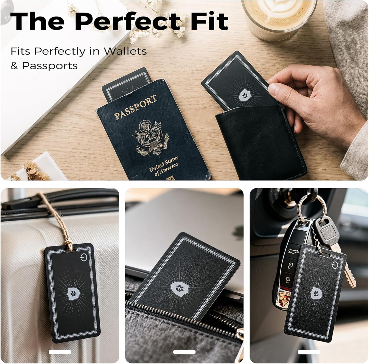 Wallet Tracker Card for Apple Find My (iOS Only, Apple MFi Certified) -Ultra Slim Rechargeable Bluetooth GPS Tracker,5-10 Years Staying Power,Item Locator for Wallet,Key Finder,Bags,Luggage(1-Pack)