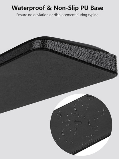 TopMade Keyboard Wrist Rest, Cooling Gel & Upgrade Soft Memory Foam Design Wrist Support for Keyboard, Full-Size Keyboard Hand Rest Pad, Ergonomic Palm Rest for for Long Hours of Work, Gaming, Black
