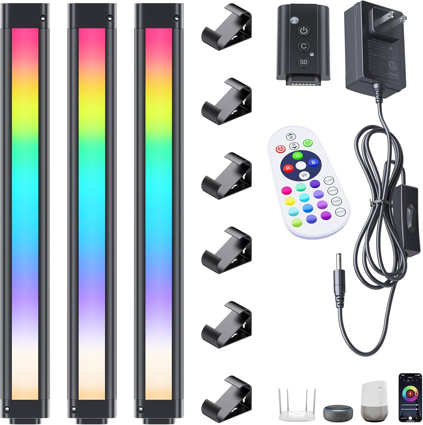 LED Smart TV Light Bar 36 Inch Light Bar RGBCW WiFi TV Light Bar with Multiple Placement Options for 55-70 inch TVs, Uplighting or backlights for Home, Bedroom, Shelf. Voice and App Control. (72 Inch)