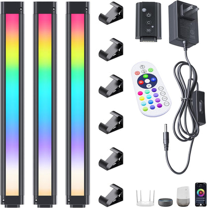LED Smart TV Light Bar 36 Inch Light Bar RGBCW WiFi TV Light Bar with Multiple Placement Options for 55-70 inch TVs, Uplighting or backlights for Home, Bedroom, Shelf. Voice and App Control. (72 Inch)