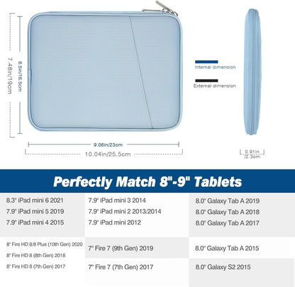 MoKo 9-11 Inch Tablet Sleeve Case, Fits New 11inch iPad Air M4/Pro M5, iPad A16 11", i-Pad 10/9/8/7th/Air 5/4th 10.9"/10.2", Tab S9/S8 11", Protective Bag Carrying Case with Pocket, Dark Gray