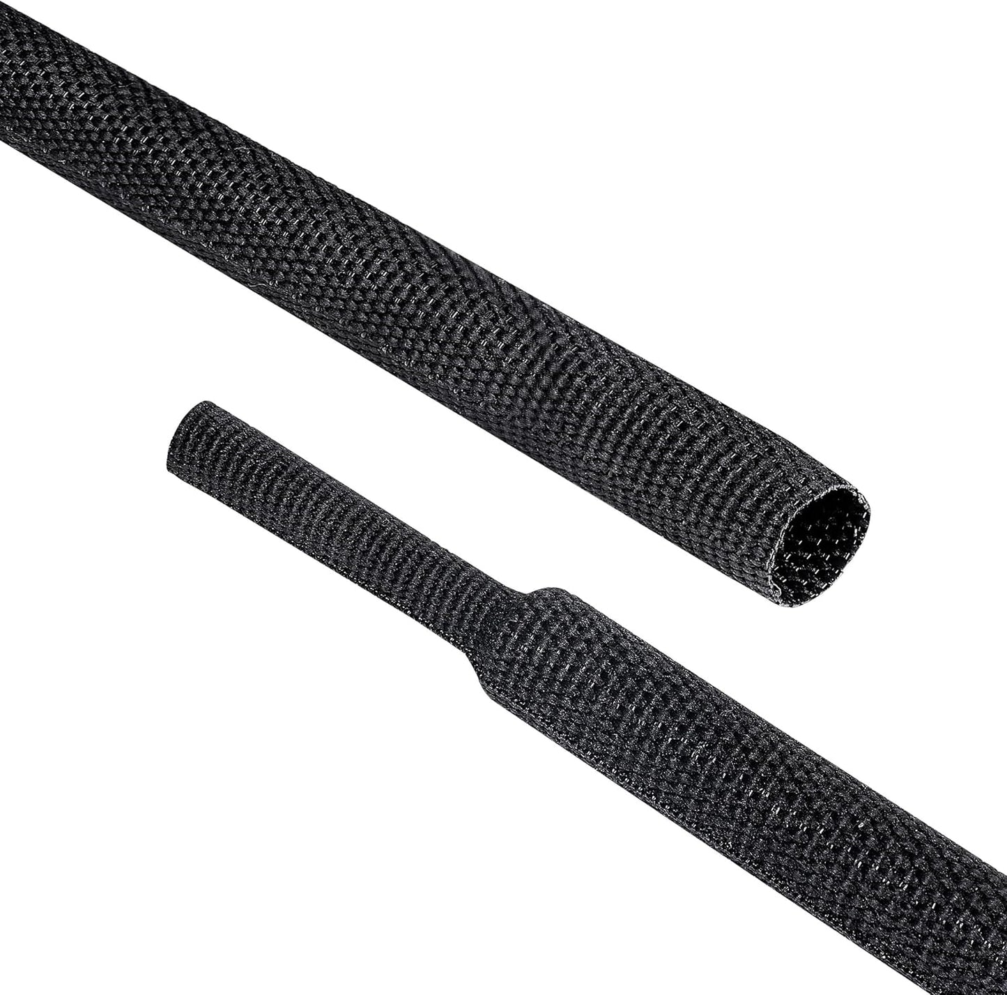 Braided Sleeving Heat Shrinkable Fabric 2:1 Ratio- Abrasion Protection Flexibility Wiring Harness Cable Sheath (3/8" ID, 16ft) - Colors B
