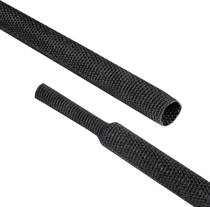 Braided Sleeving Heat Shrinkable Fabric 2:1 Ratio- Abrasion Protection Flexibility Wiring Harness Cable Sheath (3/8" ID, 16ft) - Colors B