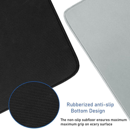 Large Extended Gaming Mouse Pad with Stitched Edges, (31.5X15.7In) Durable Non-Slip Natural Rubber Base, Waterproof Computer Keyboard Pad Mat for Esports Pros/Gamer/Desktop/Office/Home-Black