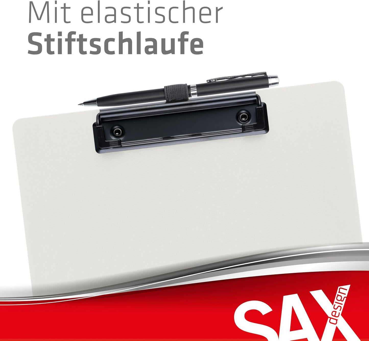 Sax Folding Clipboard Blueberry Clipboard A4 to A5 Portrait and Landscape Format Ideal for Travel and Business Holds 30 Sheets Includes Elastic Closure Band and Pen Loop Durable & Shockproof
