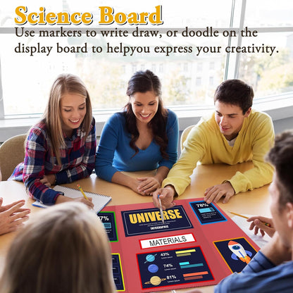 AKONEGE 3Pcs Small Trifold Poster Board, 21 x 14 inches White Tri Fold Poster Boards Corrugated Presentation Board Science Fair Display Boards for School Fun Projects, Exhibitions and Business