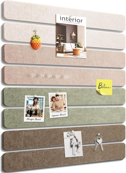 Small Cork Bulletin Board Tiles, Felt Wall Decor and Office Desk Accessories for Vision, Message Center, Picture and Prayer Board, Dorm, Room, Home Office Essentials and Organization(Linen Dusk)