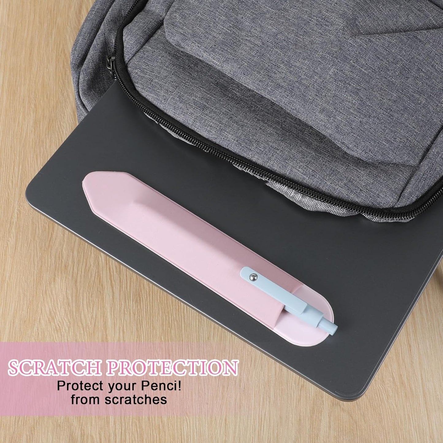 2pcs Stylus Holder For Phone,Stylus Pen Holder,Elastic Tablet Pens Holders for Tablets,Scratch, Dust and shock protection,Compatible with Pencil Pro,1st/2nd Gen,USB-C,Black & Pink