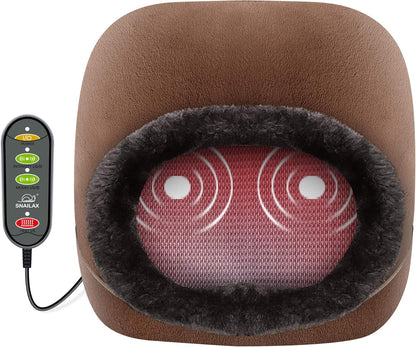 Snailax Heated Foot Rest Under Desk at Work, FSA Eligble Desk Foot Stool with Heat & Vibration Massage, Adjustable Height, 2 Heat Levels Foot Warmer Feet Heater for Office Chair, Gaming Home Use