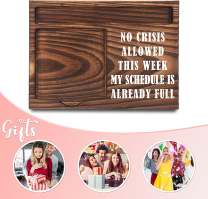 Inspirational Motivational Gifts, Encourage Gifts, Recovery Gifts, Little Reminders Sticky Note Holder, Post-it Note Dispenser for Desk, Wooden Post-it Note & Pen Holder 6.5" x 4.7" - FTA121