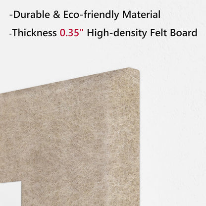 Neatsure Large Cork Board for Wall, Black Felt Bulletin Board with Pushpins, 36" x 24" 6 Panels Wall Tiles, Tack Push Pin Boards for Office