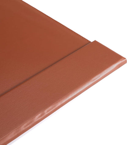 24" x 18" Leather Desk Blotter with Top Rail for Writing Leather Executive Desk Pad Protector Desk Mat for Office Home Workplace Black