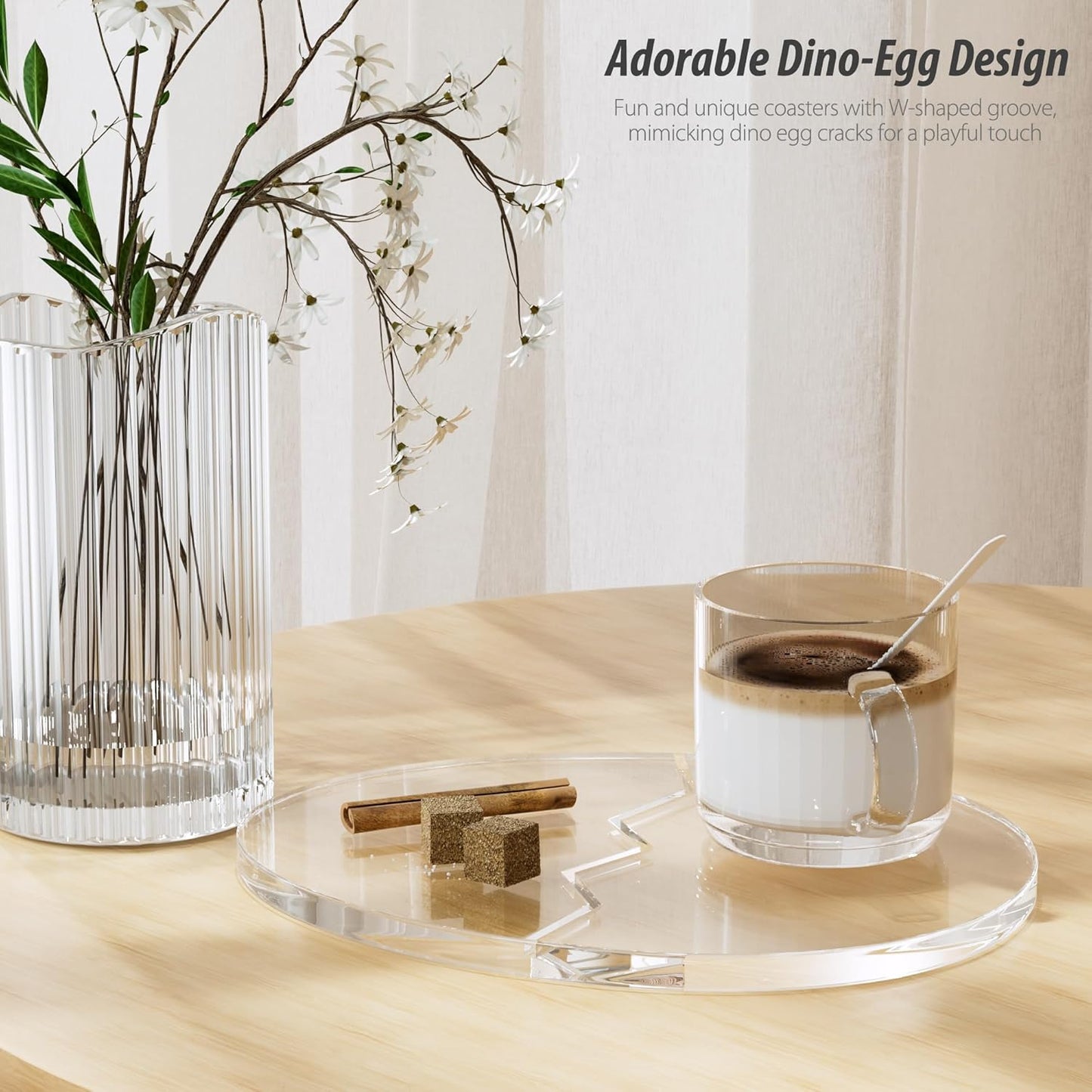 Acrylic Coaster Decorative Plates, Irregular Bar Drink Coaster, Clear Cloud Shape Coffee Cup Coaster, Perfect for Tabletop Protection and Accessories Display.(Gold)