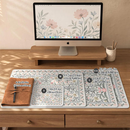 iCasso Desk Mat for Keyboard and Mouse, Large Mouse Pad, Desk Pad Mat, Anti-Slip Big Mousepad with Stitched Edges for Computer Desktop(Deep Green)