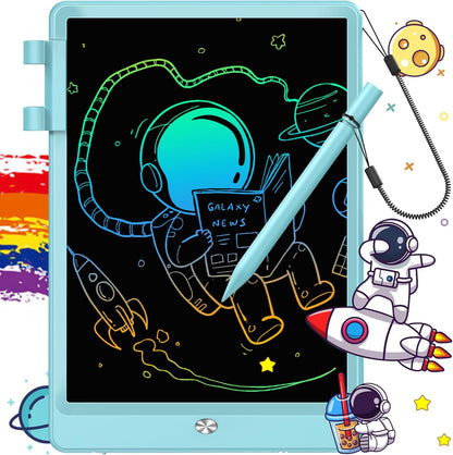 FLUESTON LCD Writing Tablet for Kids, 10 Inch Doodle Board, Colorful Drawing Pad for Toddler, Educational Travel Toy Gifts for 3-8 Year Old Girls Boys, Erase Lock Writing Board - Pink