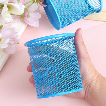 Tamaki Pen Holder Cup for Desk, Desk Organizer Wire Mesh Pencil Cup Holder for Desk Office Pen Organizer (Purple)