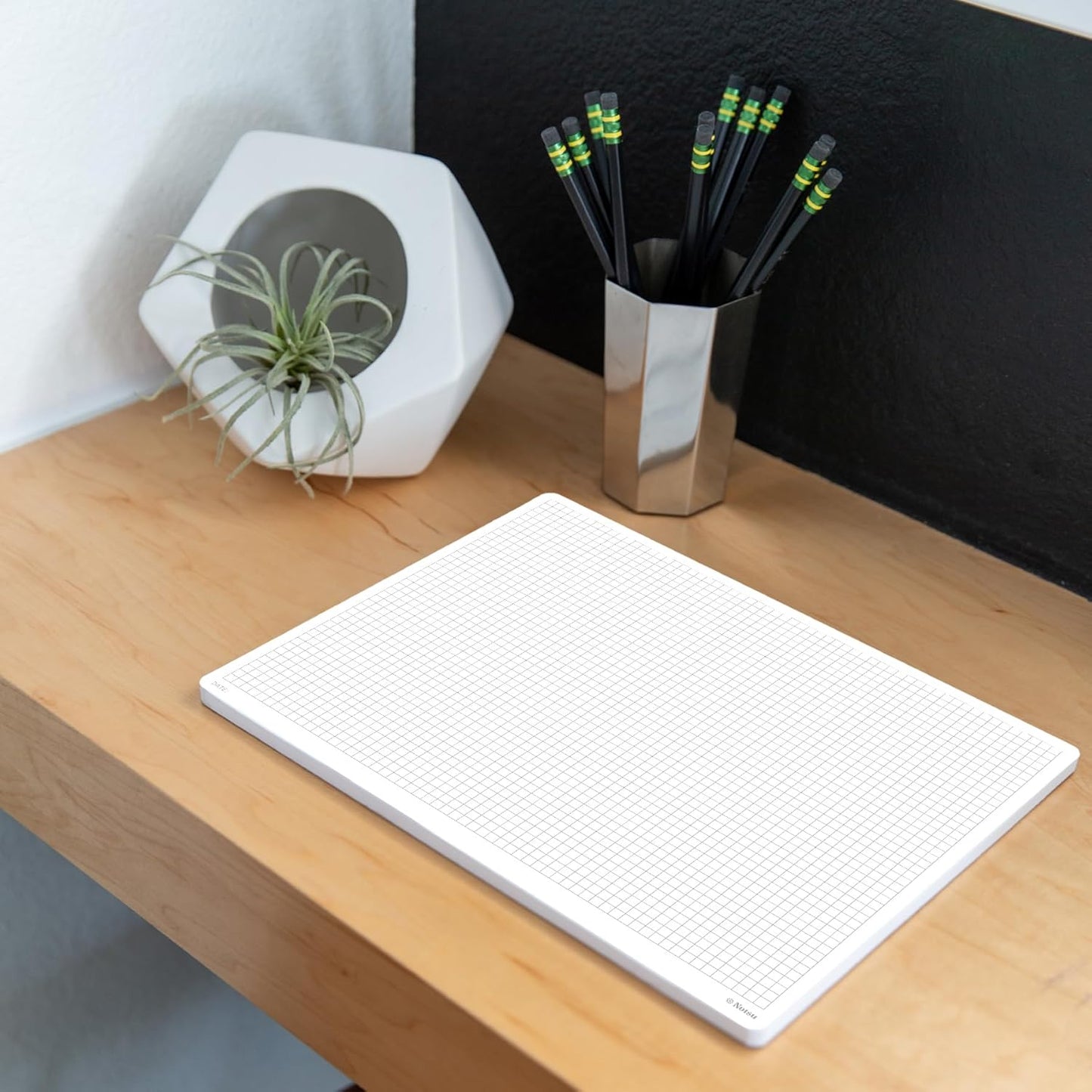 Notsu Dot Grid Desk Notepad 2 Pack | Minimalist Dotted Memo Mouse Pads with Premium Thick Paper, Small 5.5" x 8.5"