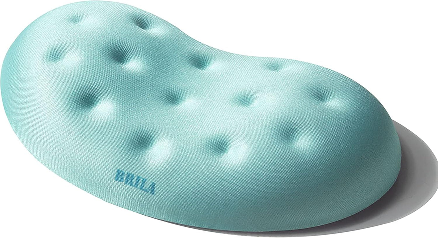 BRILA Ergonomic Memory Foam Mouse Wrist Rest Support Pad Cushion for Computer, Laptop, Office Work, PC Gaming - Massage Holes Design - Wrist Pain Relief (Black Mouse Wrist Rest)