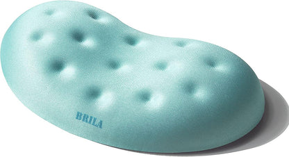 BRILA Ergonomic Memory Foam Mouse Wrist Rest Support Pad Cushion for Computer, Laptop, Office Work, PC Gaming - Massage Holes Design - Wrist Pain Relief (Black Mouse Wrist Rest)
