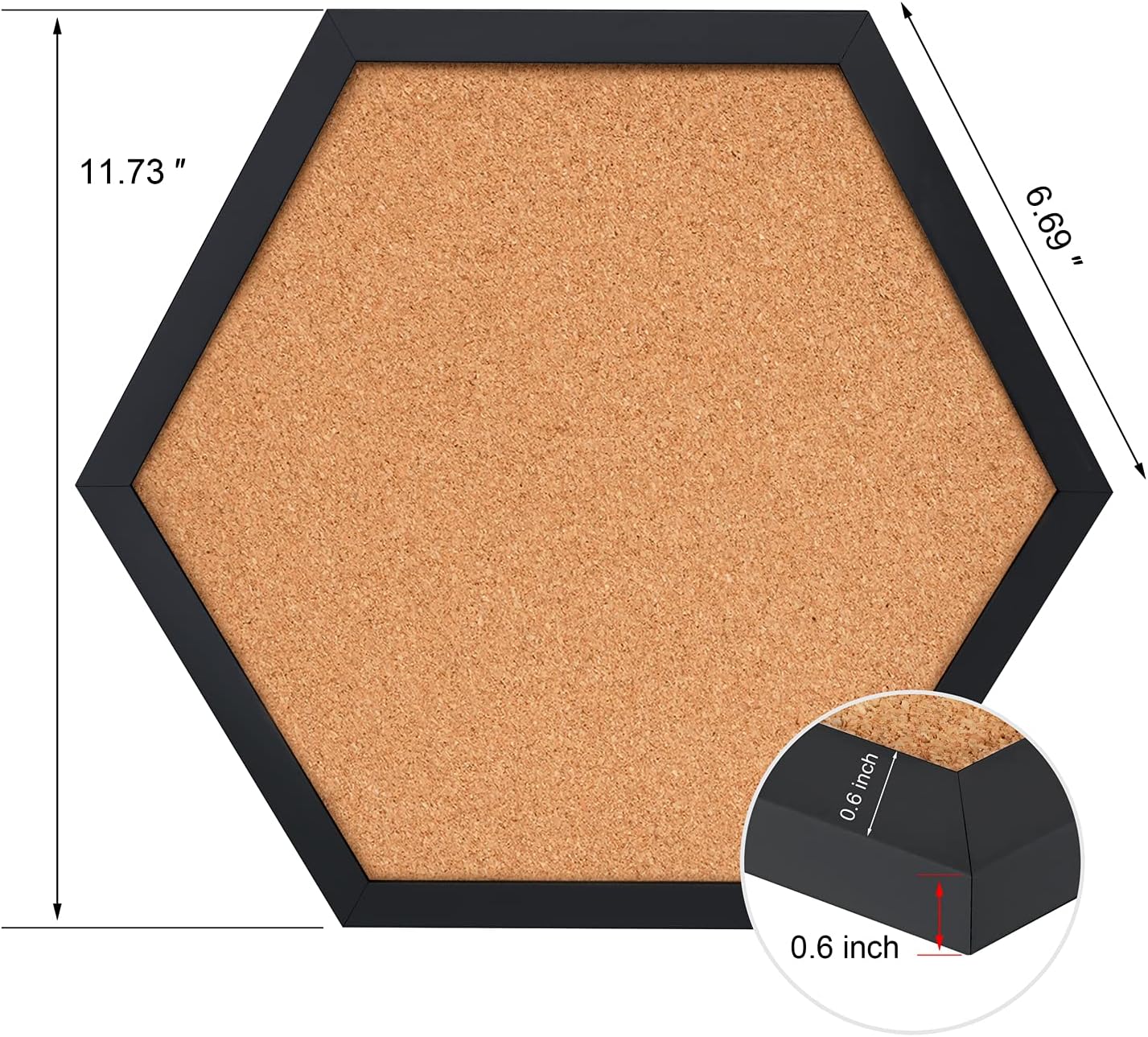 Cork Board Tiles - 4 Packs Adhesive Corkboards for Wall, Small Cork Board Squares Decorative for Office, School & Home