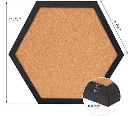 Cork Board Tiles - 4 Packs Adhesive Corkboards for Wall, Small Cork Board Squares Decorative for Office, School & Home