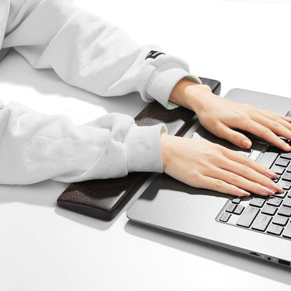 Wooden Keyboard Wrist Rest, Keyboard Wooden Palm Rest，Keyboard Wrist Rest Pad, Solid Wood Mouse Pad Wrist Guard, Ash Wood Wrist Rest, Wrist Pad for Keyboard, (Fraxinus Excelsior,11.8in)