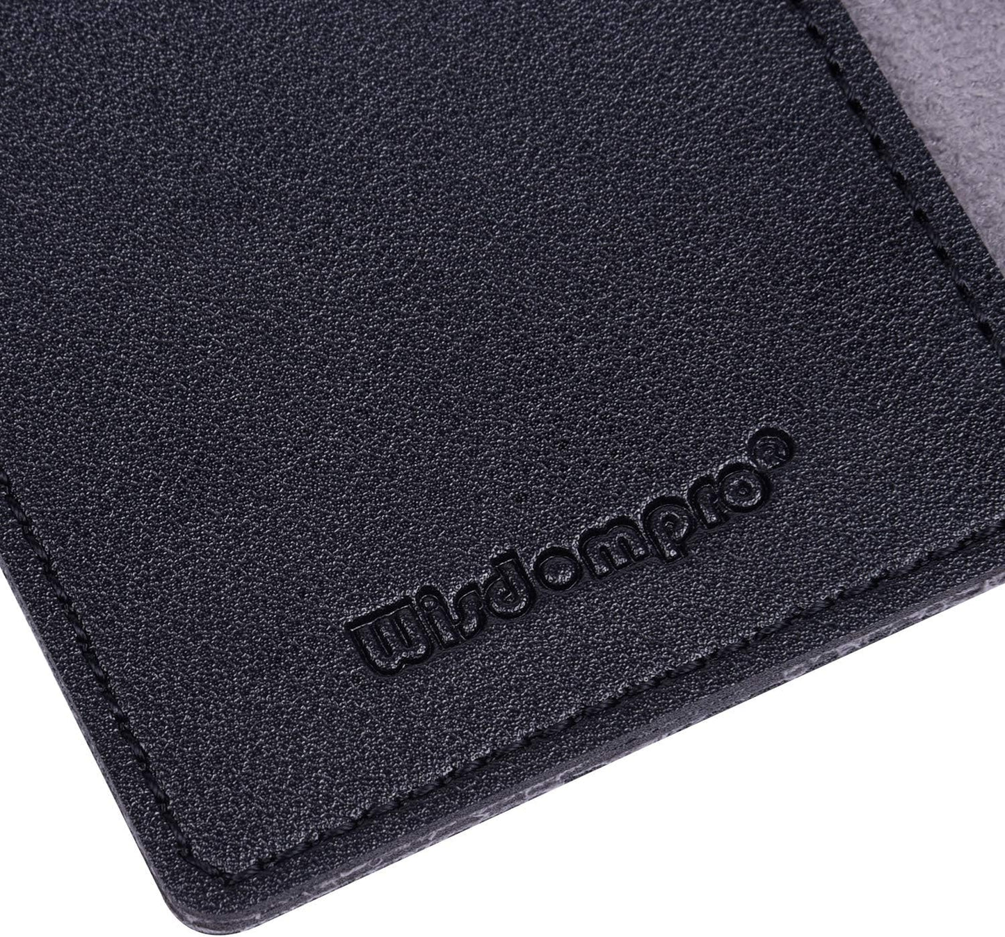 Wisdompro Journal Cover, 2 Pack PU Leather Notebook Cover for Field Notes, or other 3.5" x 5.5" Pocket Notebooks - Black