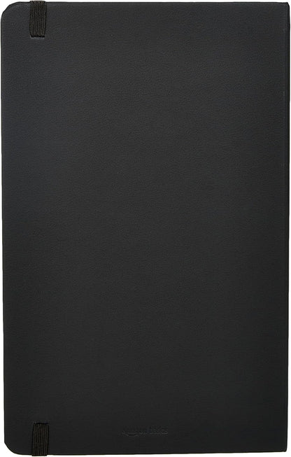 Amazon Basics Classic Grid Notebook for Writing and Note Taking, Hardcover, Graph Ruled, 240 Pages, 5" x 8.25", Black