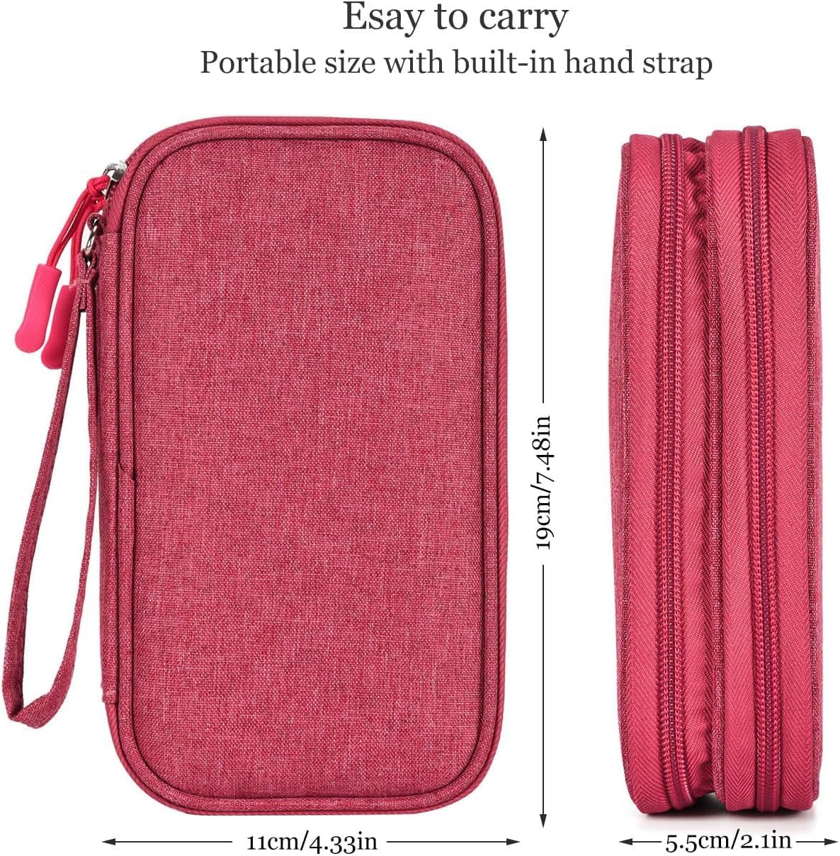 CAOODKDK Electronics Accessories Organizer Pouch Bag, Travel Universal Organizer for Cable, Charger, Phone, SD Card, Business Travel Gadget Bag