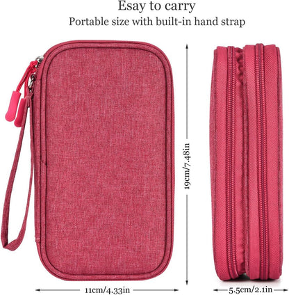 CAOODKDK Electronics Accessories Organizer Pouch Bag, Travel Universal Organizer for Cable, Charger, Phone, SD Card, Business Travel Gadget Bag