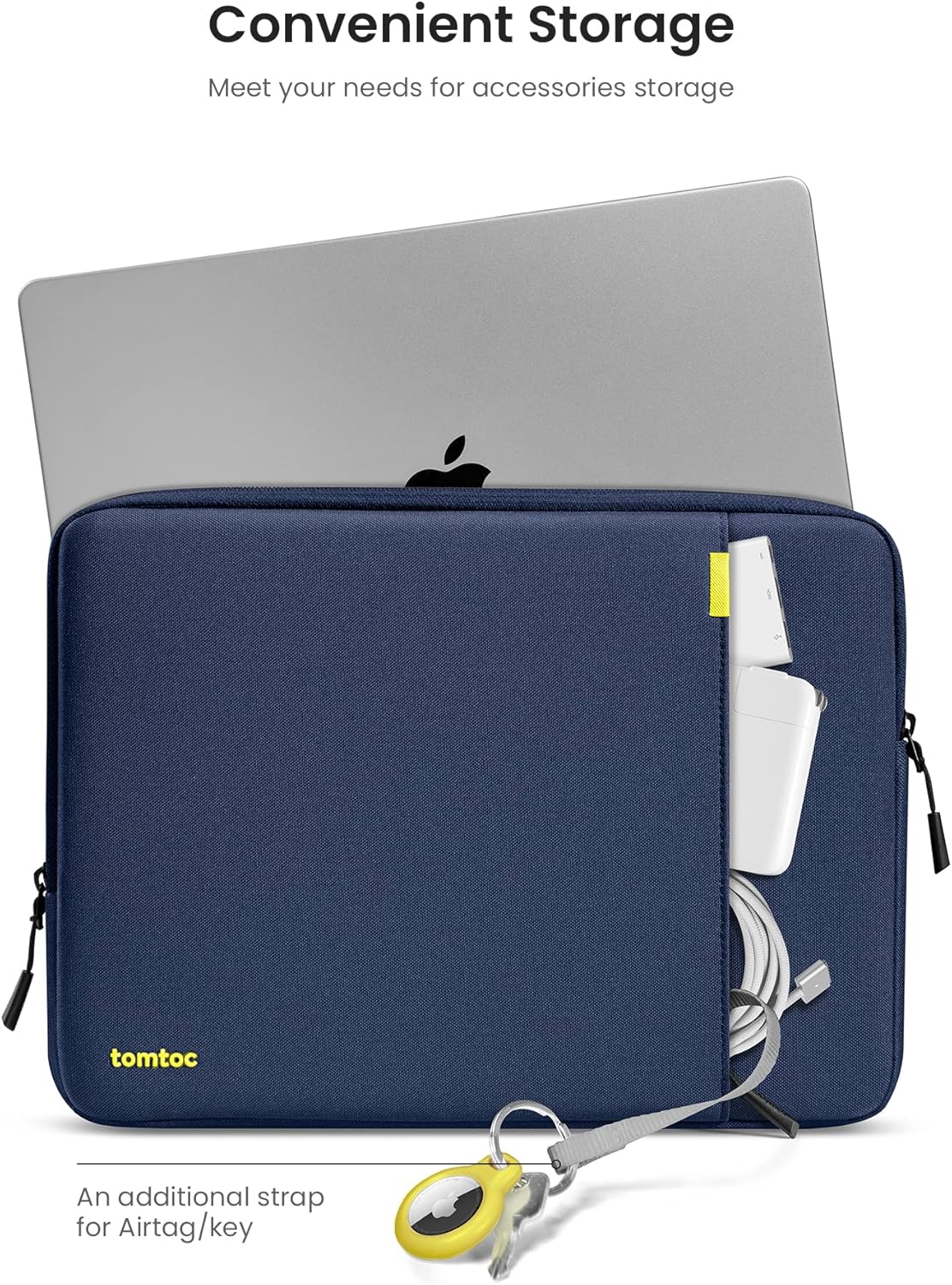 tomtoc 360 Protective Laptop Sleeve Set for 14-inch MacBook Pro M5 Pro/Max (2026) A3426 A3427 A3434 M4/M3/M2/M1 A3112 A3401 A3185, Water-Resistant Lapop Case Bag with Accessory Pouch for Dell XPS 14