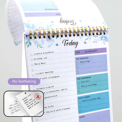 104 Pgs To Do List Notepad - Daily Planner Notepad Undated 52 Duplex-Printed Undated Sheets Tear Off, 6.5" x 9.8" Checklist Productivity Organizer with Hourly Schedule for Tasks